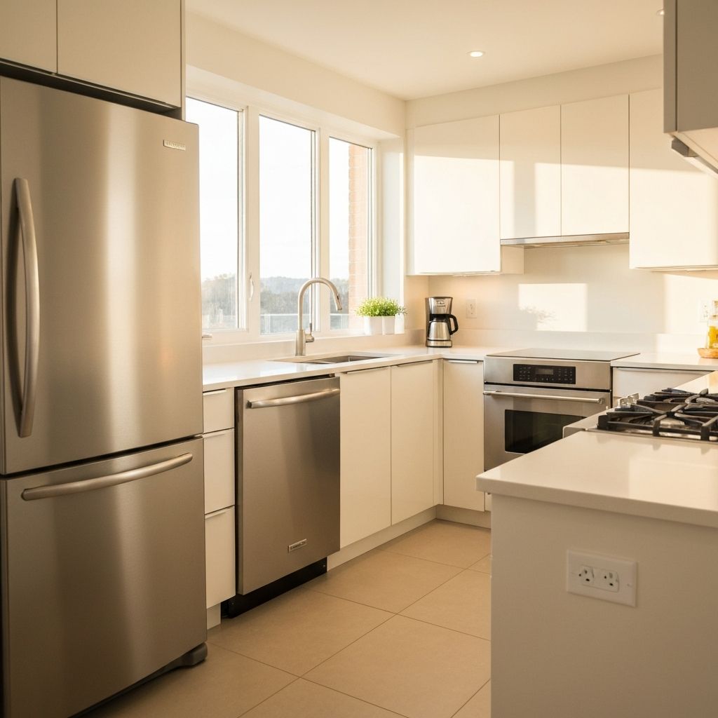 Modern kitchen with professional appliances